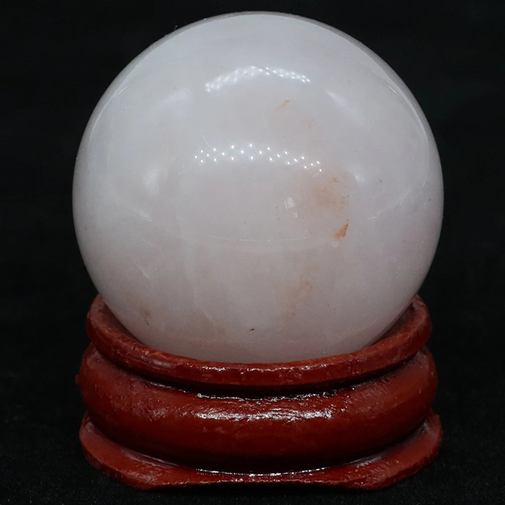 Natural crystal ball for chakra balancing, meditation focus, and daily spiritual wellness practice.