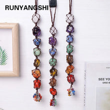 Natural Crystal Chakra Car Pendant for meditation, home décor, and car accessories.