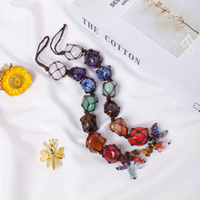 Natural Crystal Chakra Car Pendant for meditation, home décor, and car accessories.