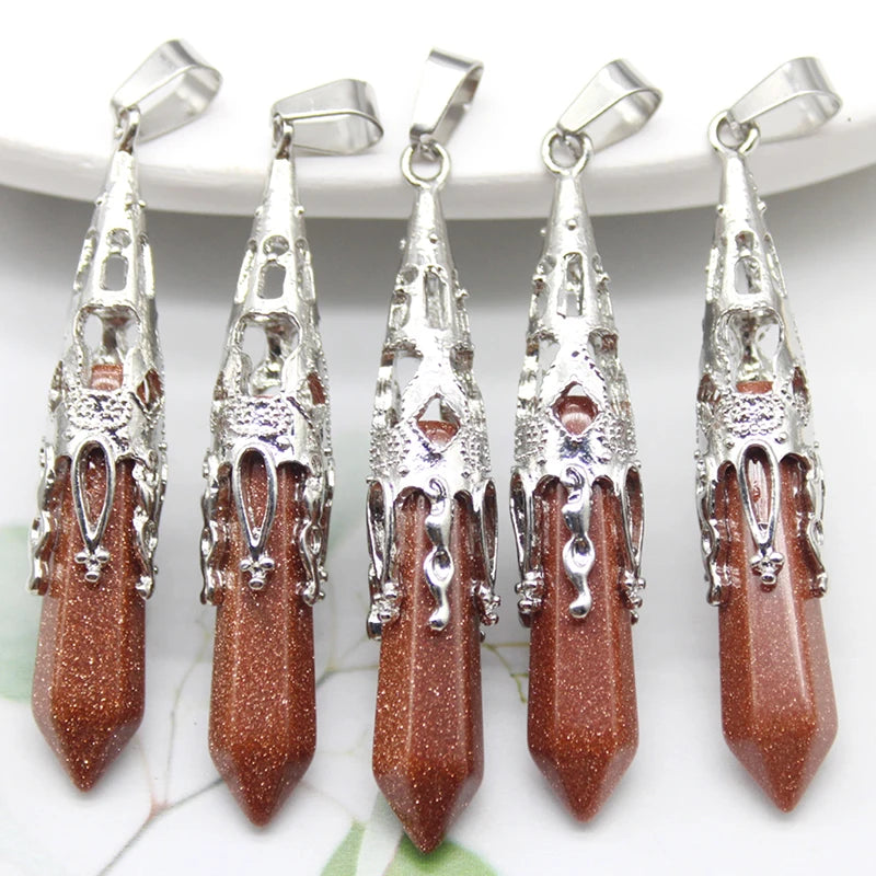 Natural crystal dowsing pendulums for holistic healing, intuitive readings, and spiritual wellness practice.