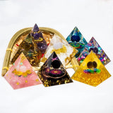 Natural Crystal Energy Generator Pyramid for meditation, energy healing, and home décor.