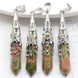 Natural crystal pendulum divination tool for dowsing answers, spiritual inquiry, and meditation use.