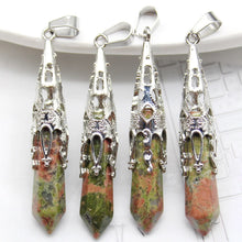 Natural crystal pendulum divination tool for dowsing answers, spiritual inquiry, and meditation use.