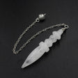 Natural Crystal Pendulum Pendant for dowsing, divination, and energy work.