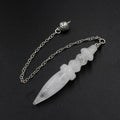 Natural Crystal Pendulum Pendant for dowsing, divination, and energy work.