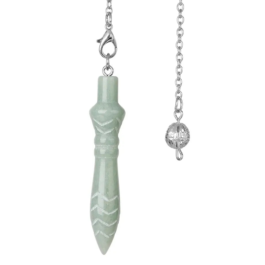 Natural Crystal Pendulum Pendant for dowsing, divination, and energy work.