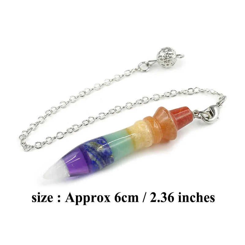 Natural Crystal Pendulum Pendant for dowsing, divination, and energy work.