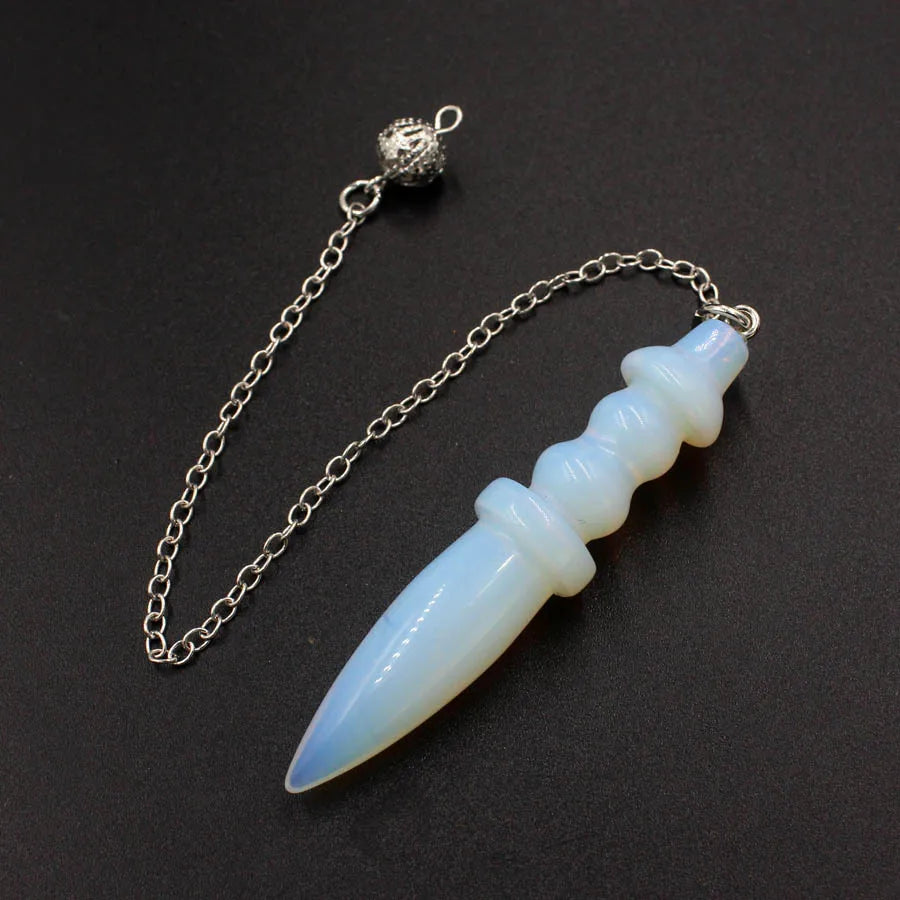 Natural Crystal Pendulum Pendant for dowsing, divination, and energy work.