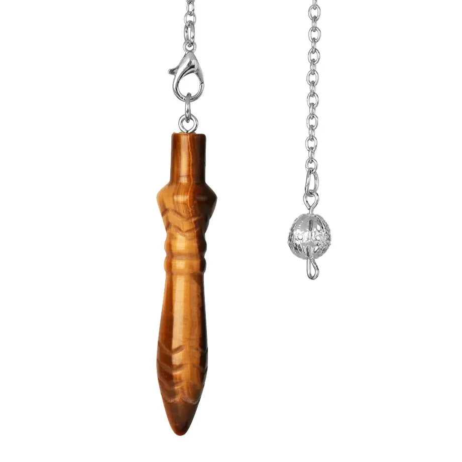 Natural Crystal Pendulum Pendant for dowsing, divination, and energy work.