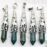 Natural crystal pendulum tool for spiritual guidance, dowsing answers, and meditation support.