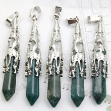 Natural crystal pendulum tool for spiritual guidance, dowsing answers, and meditation support.
