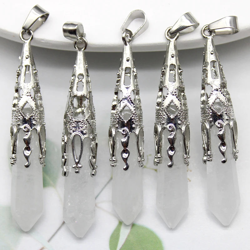 Natural crystal pendulums spiritual tool for divination, energy guidance, and daily ritual use.