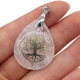 Natural crystal Seven Chakra water drop necklace for energy healing, yoga sessions, and mindful daily use.