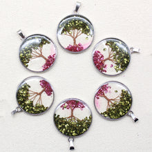 Natural crystal Tree of Life pendant set 6 pieces for necklace crafting, spiritual fashion, and gemstone accessory use.