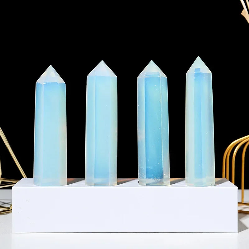 Natural Crystal Point Wand crystal tool for spiritual healing, mindfulness rituals, and holistic energy work.