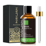 Natural Essential Oils bottle set in 30ml size with 10 scents for diffuser use, massage oil blending, and home relaxation.