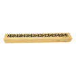 Natural finish wood incense box burner medium size closed for storing incense sticks and ash catching.
