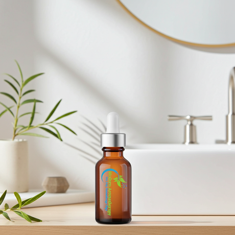 Natural Flax Seed Carrier Oil bottle for skincare blending, massage, and daily moisturizing use.