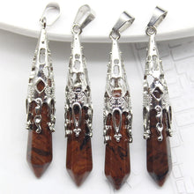 Natural gemstone pendulums spiritual tool for ritual work, divination, and daily energy cleansing.