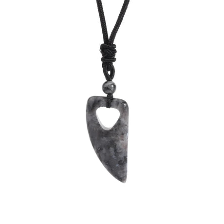 Trendy Natural Stone Wolf Tooth Pendant necklace for everyday jewelry wear, layered styling, and boho fashion looks.