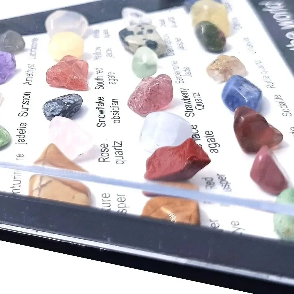 Natural Healing Crystals Box for meditation, gifting, and starting a crystal collection.