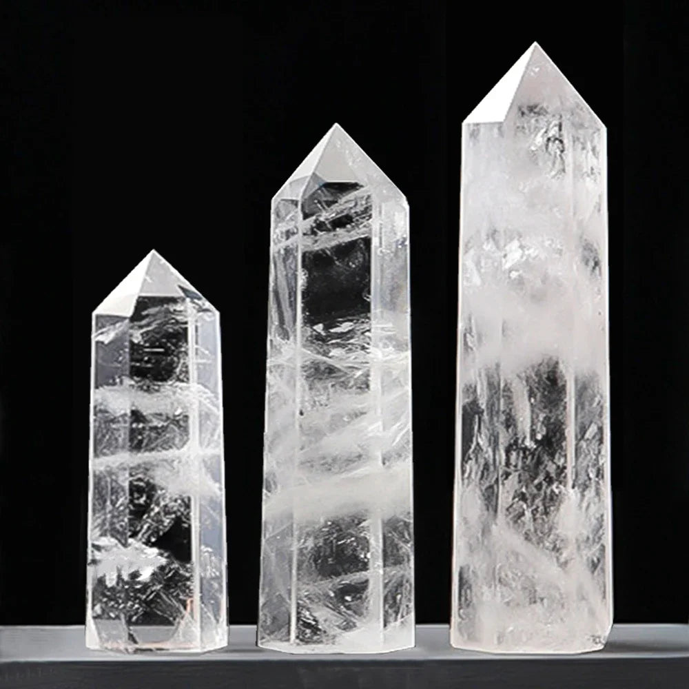 Natural Crystal Point Wand healing stone accessory for chakra alignment, energy clearing, and daily spiritual use.