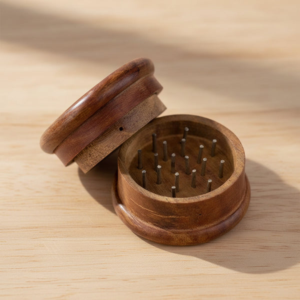 Natural Herb Grinder compact hardwood grinder for herb preparation and everyday use.