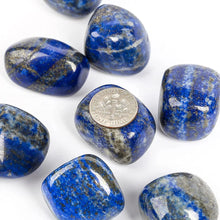 Natural Lapis Lazuli Tumbled Stones for meditation, crafts, and crystal healing.