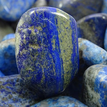 Natural Lapis Lazuli Tumbled Stones for meditation, crafts, and crystal healing.