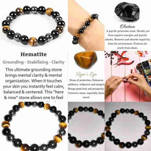 Natural Obsidian Magnetic stone bead bracelet for meditation, energy support, and comfortable daily use.