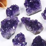 Natural Purple Pink Brazilian Amethyst Crystal cluster for home decoration, crystal grids, and collector display.