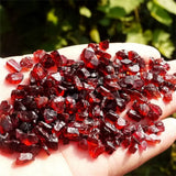 Natural Red Garnet Tumbled Crystal Gravel for meditation, crafts, and crystal healing.