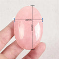 Natural Rose Quartz Crystal Palm Stone for meditation, crafts, and crystal healing.