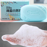 Natural Sea Salt Handmade Soap 115g packaging for deep cleansing and skin hydration.