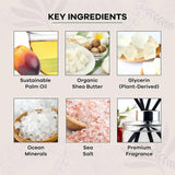 Natural Sea Salt Handmade Soap key ingredients including sea salt, coconut oil, and shea butter.