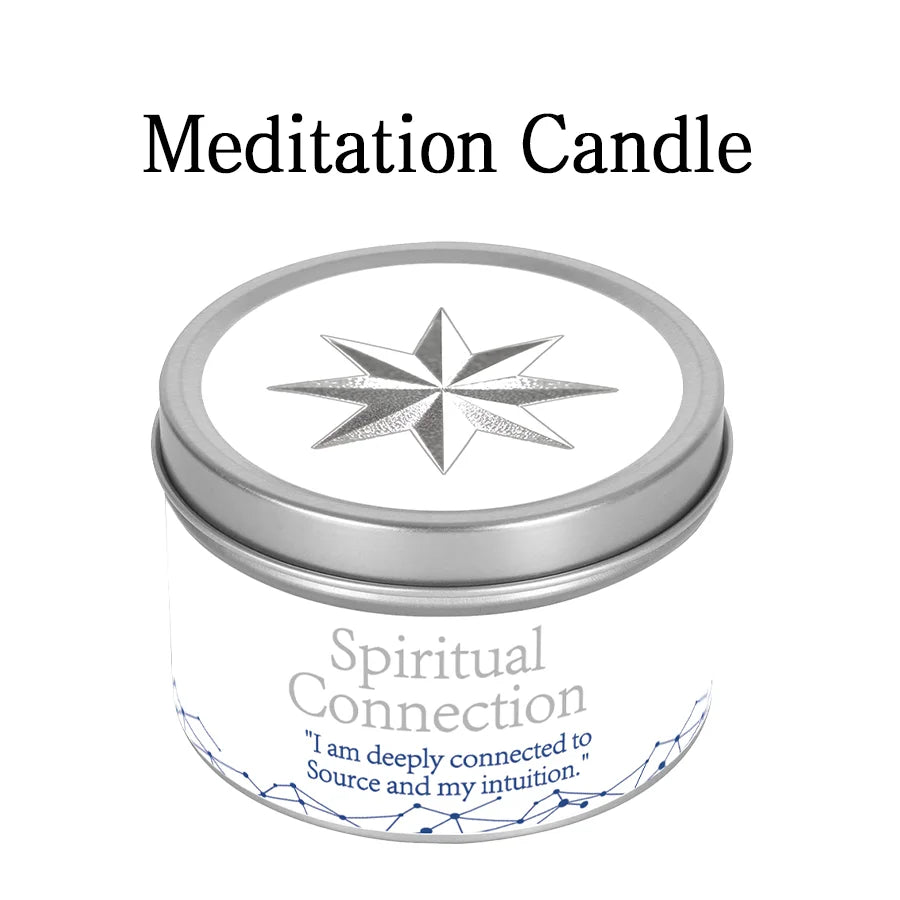 Healing Meditation natural soy wax candle for wellness rituals, meditation practice, and soothing home ambiance.