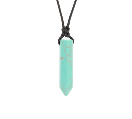 Natural Stone Hexagonal Pendant for meditation, gifting, and crystal jewelry.
