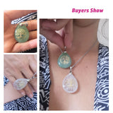 Natural stone Seven Chakra water drop pendant for energy healing, mindfulness practice, and everyday spiritual use.