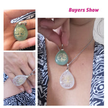 Natural stone Seven Chakra water drop pendant for energy healing, mindfulness practice, and everyday spiritual use.