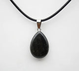 Natural stone teardrop charm pendant for boho styling, casual wear, and crystal-inspired accessorizing.