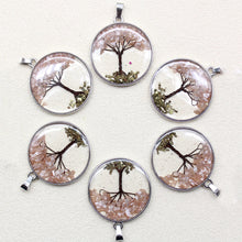 Natural stone Tree of Life charms for necklaces, handmade jewelry designs, and meaningful everyday accessory wear.