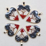 Natural stone Tree of Life necklace pendants 6 pieces for jewelry making, layering accessories, and meaningful gift use.