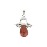 Natural stone Tree of Life Red Jasper necklace with chain for spiritual jewelry use, energy grounding, and gift wear.