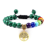 Natural stone Tree of Life Reiki bracelet for energy work, prayer, and holistic healing practice.