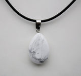 Natural stone water-drop crystal pendant for spiritual-inspired fashion, necklace styling, and daily accessory use.