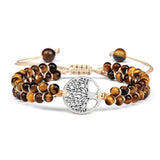 Natural Tiger Eye bracelet with decorative charm for daily fashion wear, gemstone jewelry styling, and casual wrist use.