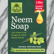 Neem Soap with Ginger & Indian Hemp cleansing bar soap for bathing, skincare, and daily cleansing.