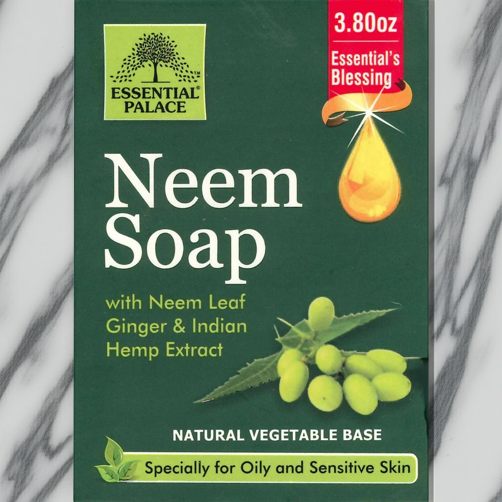 Neem Soap with Ginger & Indian Hemp cleansing bar soap for bathing, skincare, and daily cleansing.