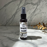 White sage smudging spray bottle for spiritual cleansing and energy purification