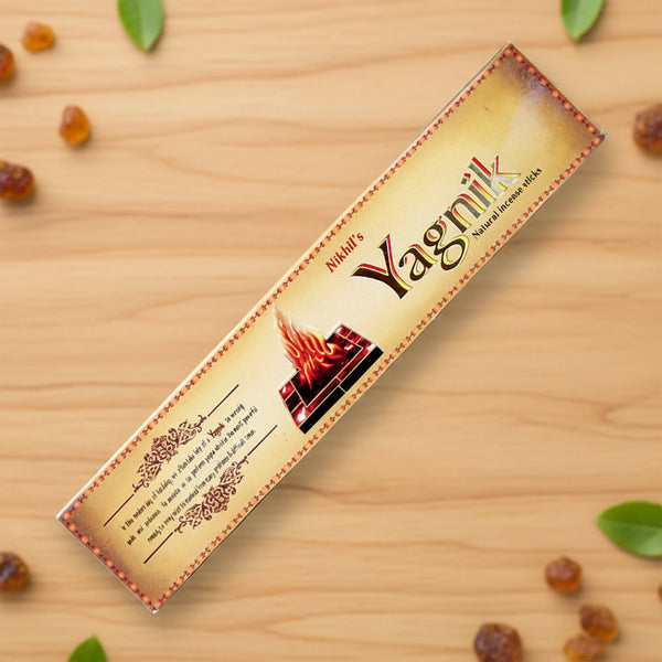 Nikhil's Yagnik Incense Sticks for puja, meditation, and home ambiance.